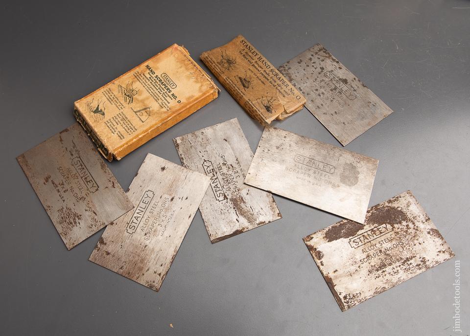 Six STANLEY No. 0 Scraper Blades in Original Box - 91903