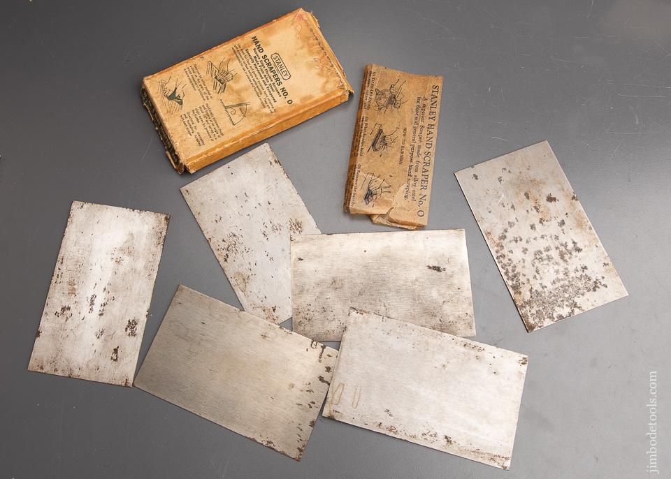 Six STANLEY No. 0 Scraper Blades in Original Box - 91903