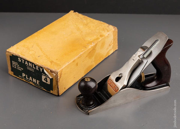 Unused! STANLEY No. 4 Smooth Plane Type 19 circa 1948-61 MINT in Original Box - 91907