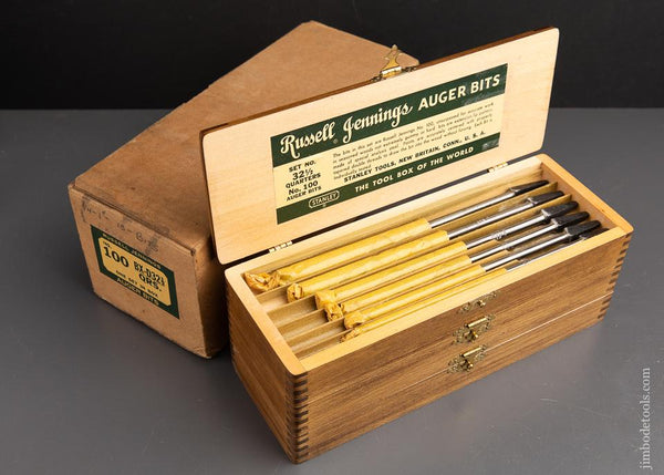 Complete Set of 13 RUSSELL JENNINGS Auger Bits DEAD MINT in Original 3 Tiered Box and Wrappers! - 91912