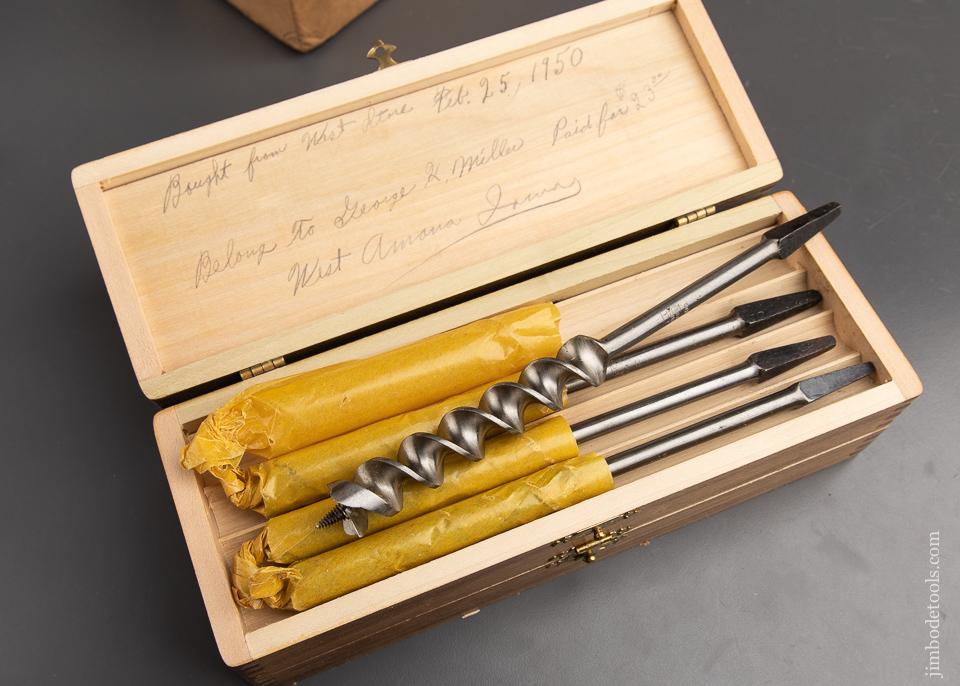 Complete Set of 13 RUSSELL JENNINGS Auger Bits DEAD MINT in Original 3 Tiered Box and Wrappers! - 91912