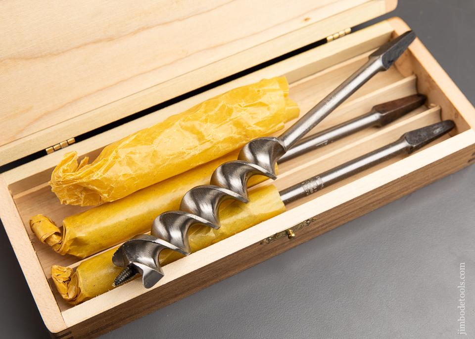 Complete Set of 13 RUSSELL JENNINGS Auger Bits DEAD MINT in Original 3 Tiered Box and Wrappers! - 91912