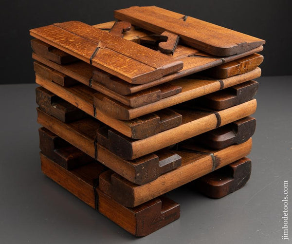 Complete Working Set of 18 Hollows & Rounds Moulding Planes EVENS - 91913