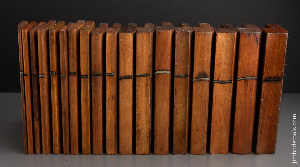 Complete Working Set of 18 Hollows & Rounds Moulding Planes EVENS - 91913