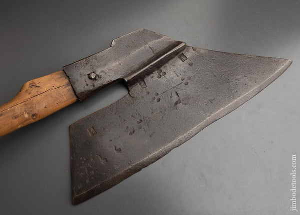 Fancy Decorated Goose Wing Axe Signed W.P. - 91920