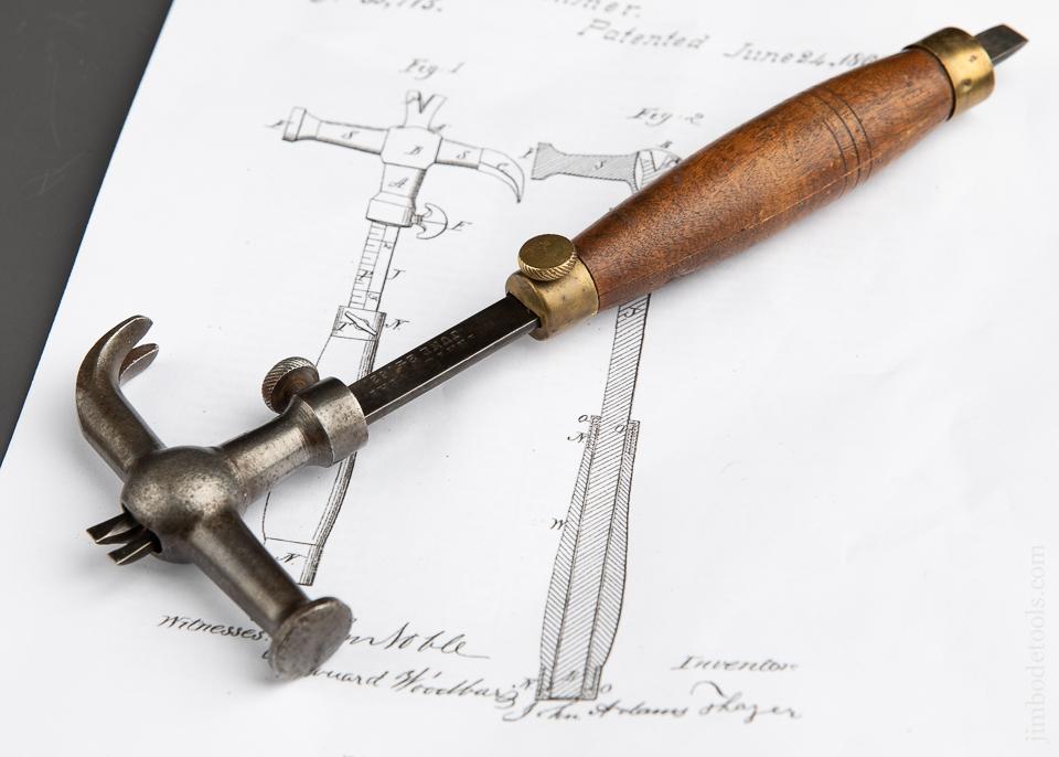 THAYER Patent June 24, 1862 Hammer - 91922