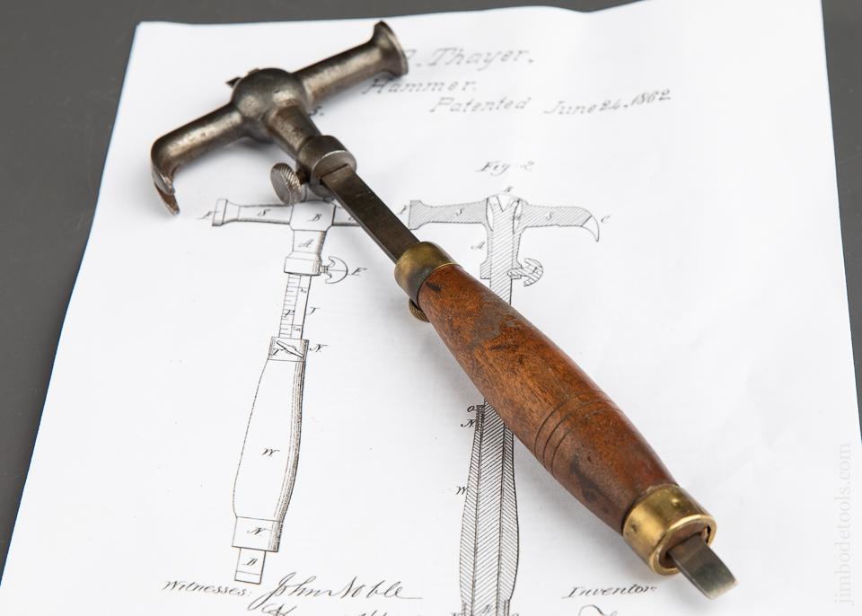 THAYER Patent June 24, 1862 Hammer - 91922
