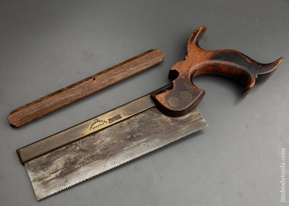 14 point 8 inch Rip HAGUE CLEGG & BARTON Brass Back Dovetail Saw - 91932