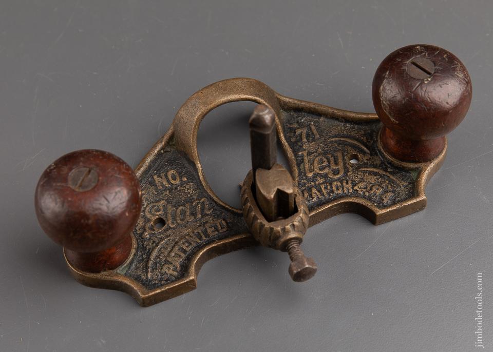 Patternmaker Made Brass Copy of STANLEY No. 71 Router Plane with 1/2 inch Iron - 91968
