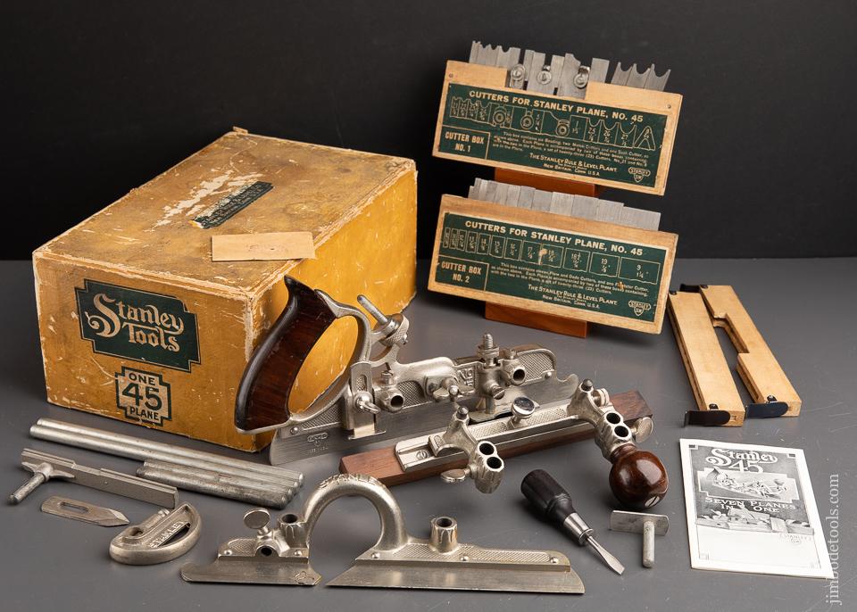 STANLEY No. 45 Combination Plane 100% COMPLETE in Original Box SWEETHEART - 91980