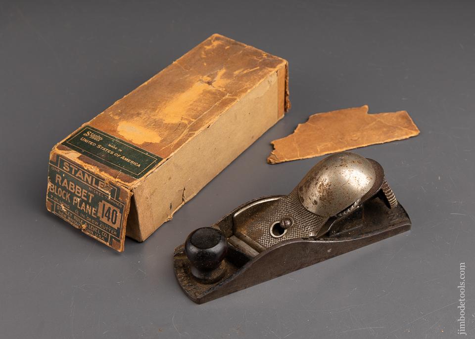 STANLEY No. 140 Rabbet Block Plane in Original Box - 91992