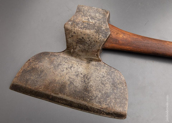 Early NEW OLD STOCK Offset Single Bevel Broad Axe by BEATTY & SON CHESTER PA - 92064