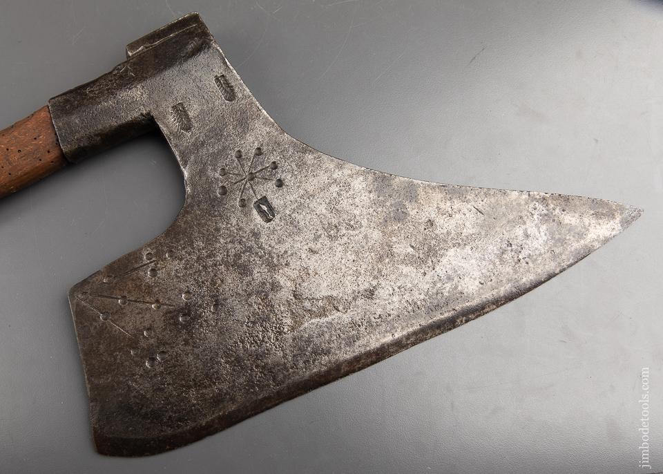 Fancy Decorated 18th Century Goose Wing Axe - 92073