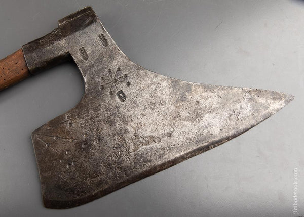 Fancy Decorated 18th Century Goose Wing Axe - 92073