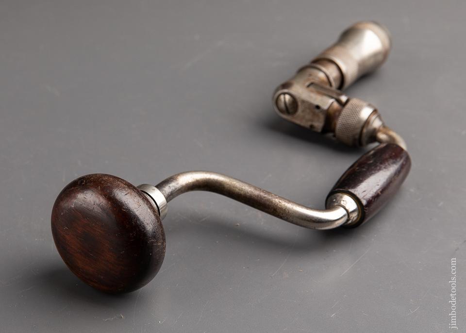 Fine! Six inch MILLERS FALLS No. 34 Bit Brace with Rosewood Fixtures - 92086