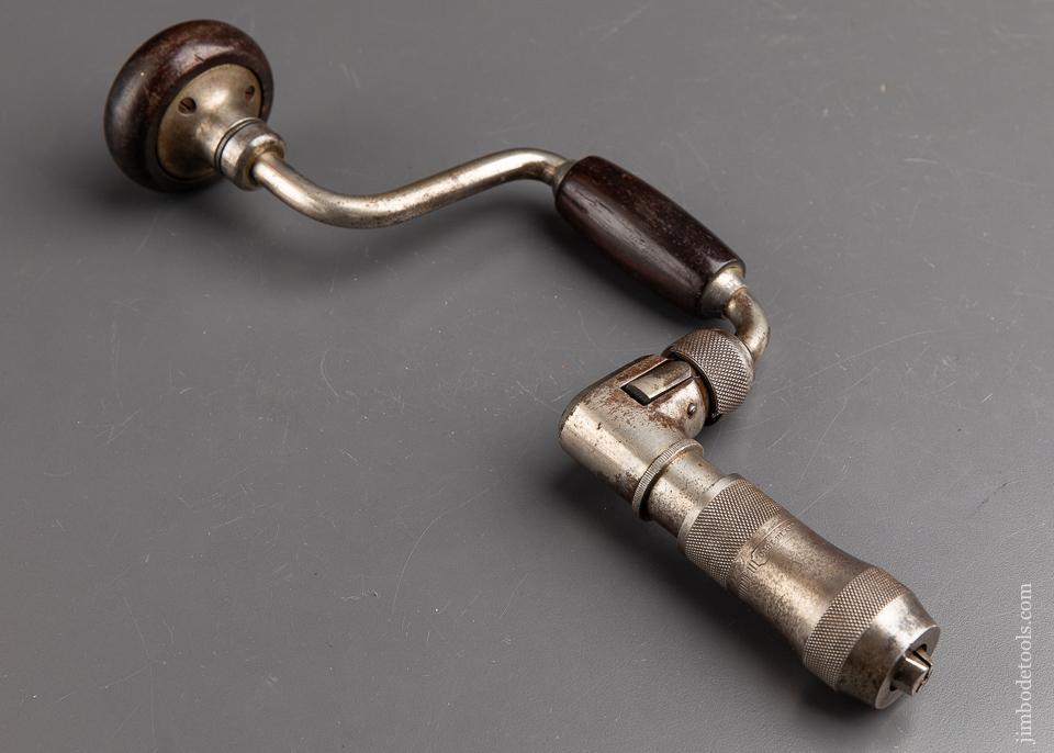 Fine! Six inch MILLERS FALLS No. 34 Bit Brace with Rosewood Fixtures - 92086