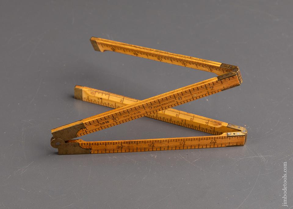 STANLEY NO. 53 1/2 Boxwood & Brass Two Foot Four Fold Architect's Rule GOOD+ - 92090