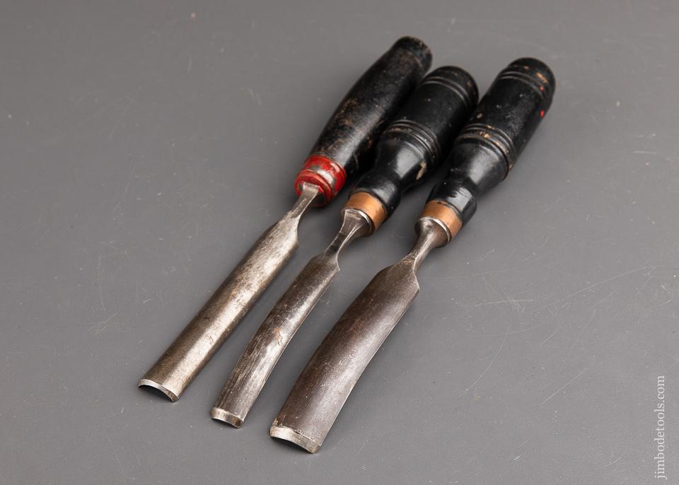 One inch, 3/4 inch, and 5/8 inch Gouges - 92138 – Jim Bode Tools