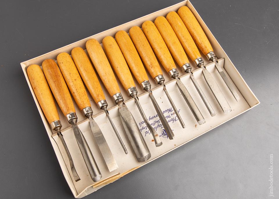 Set of Twelve HENRY TAYLOR Carving Gouges MINT in Original Box - 92155