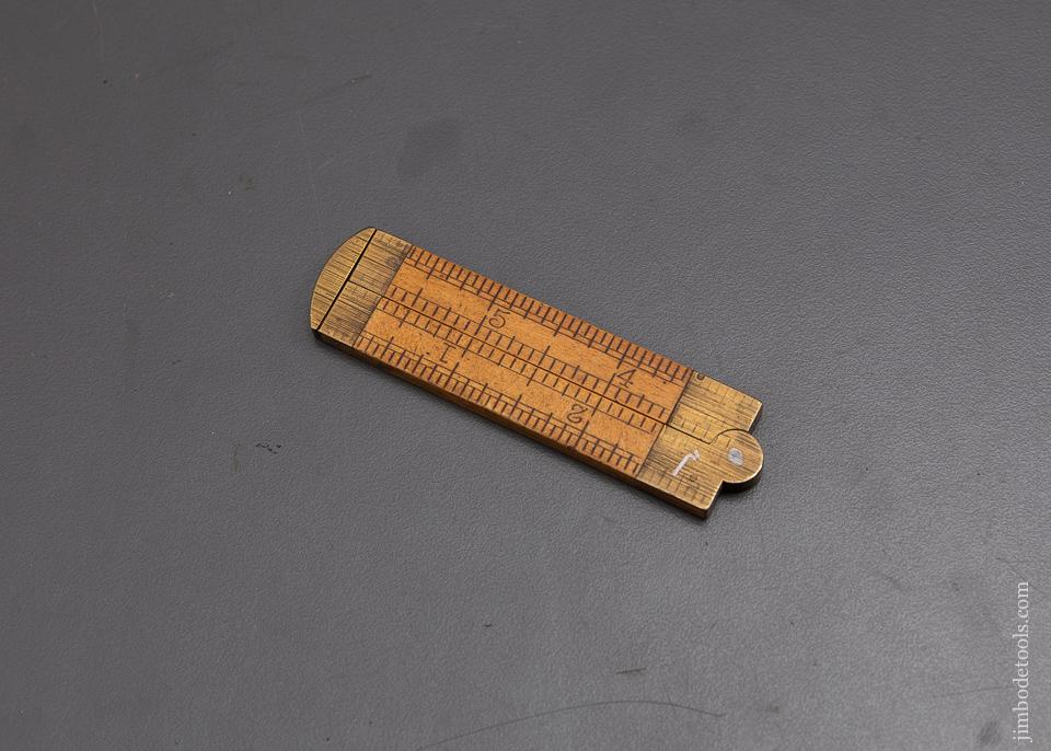 Extra Fine Six inch CHAPIN-STEPHENS Boxwood & Brass Folding Caliper Rule - 92162