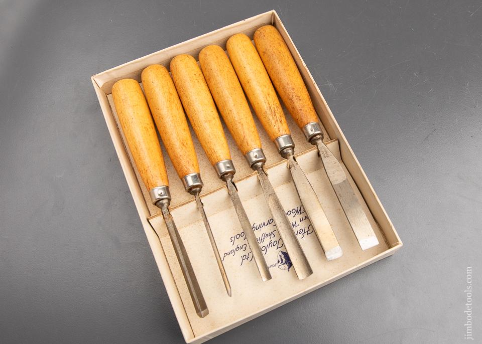 Set of Six HENRY TAYLOR Carving Gouges MINT in Original Box - 92174 ...