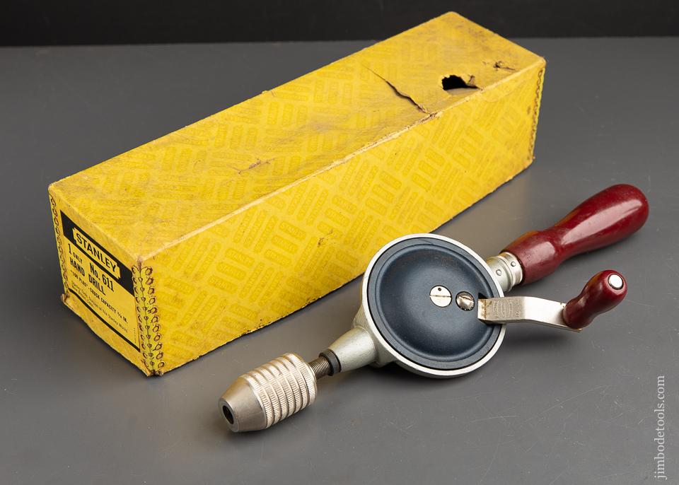 STANLEY 100 PLUS No. 611 Egg Beater Hand Drill DEAD MINT in Original Box - 92222