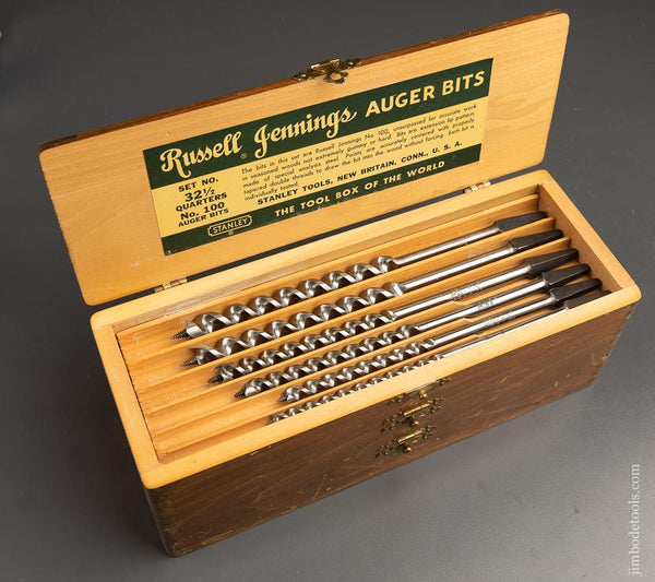 EXTRA FINE Complete Set of 13 RUSSELL JENNINGS Auger Bits in its Original Three Tiered Box - 92237