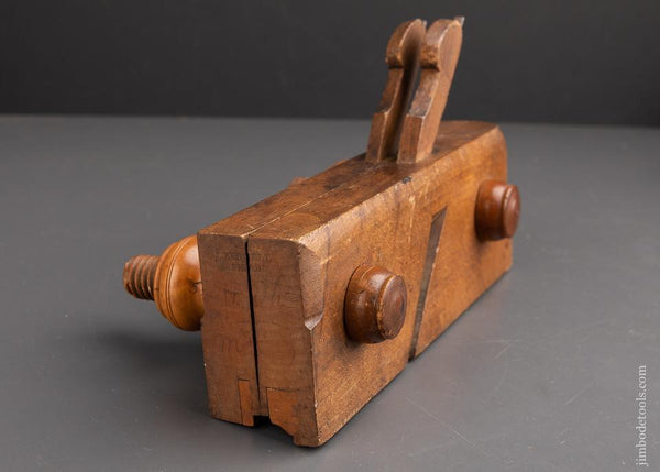 Double Iron Sash Plane with Boxwood Arms & Nuts by JOHN BELL 1829-51 GOOD+ - 92333