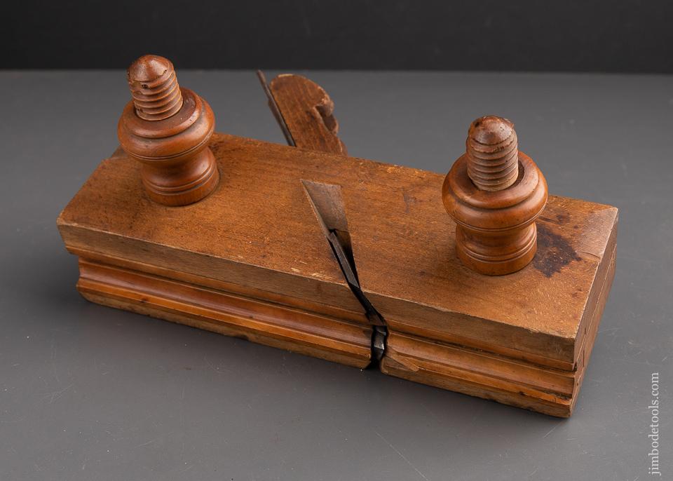 Double Iron Sash Plane with Boxwood Arms & Nuts by JOHN BELL 1829-51 GOOD+ - 92333