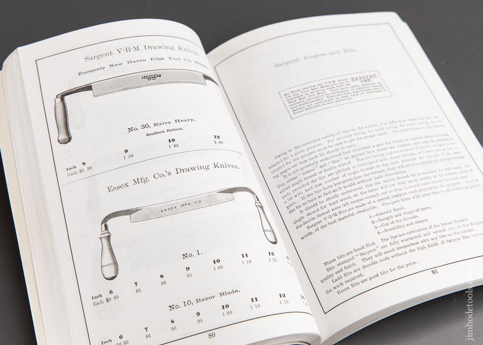Book:  MWTCA Reprint of 1911 SARGENT TOOL BOOK - 92369