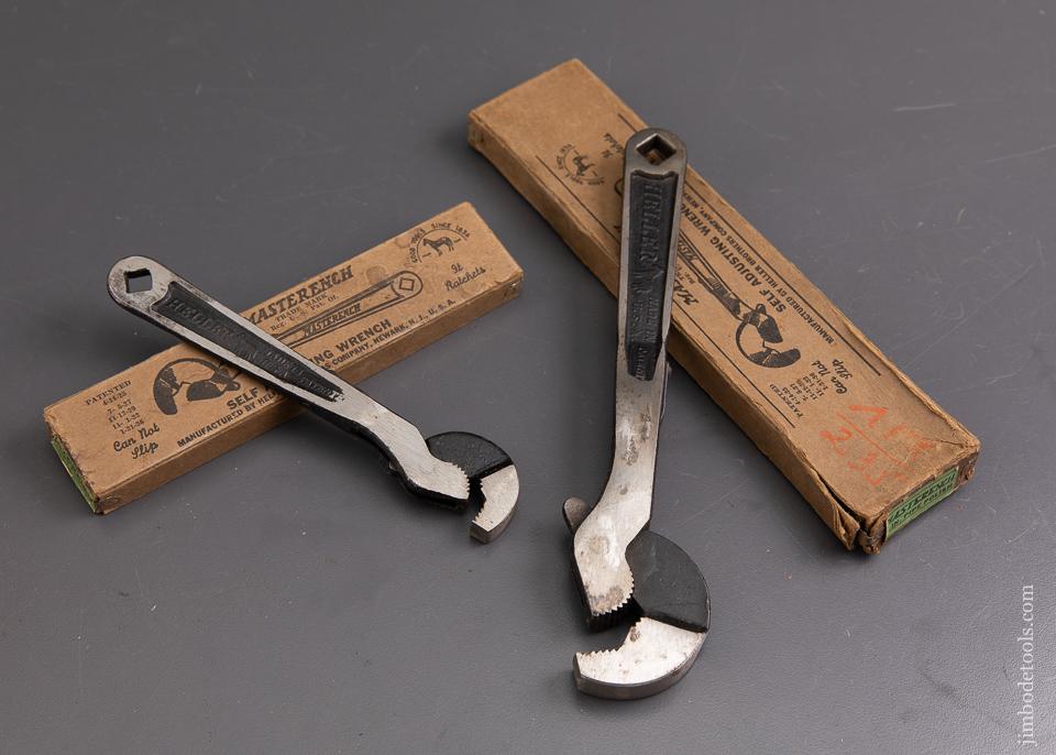Six inch and Eight inch MASTERENCH Patented Self Adjusting Wrenches MINT in Original Boxes - 92401