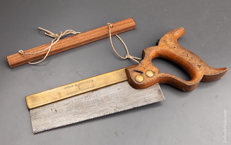 SHARP! 15 point 8 inch Rip SPEAR & JACKSON No. 52 SPEARIOR Brass Back Dovetail Saw - 92421