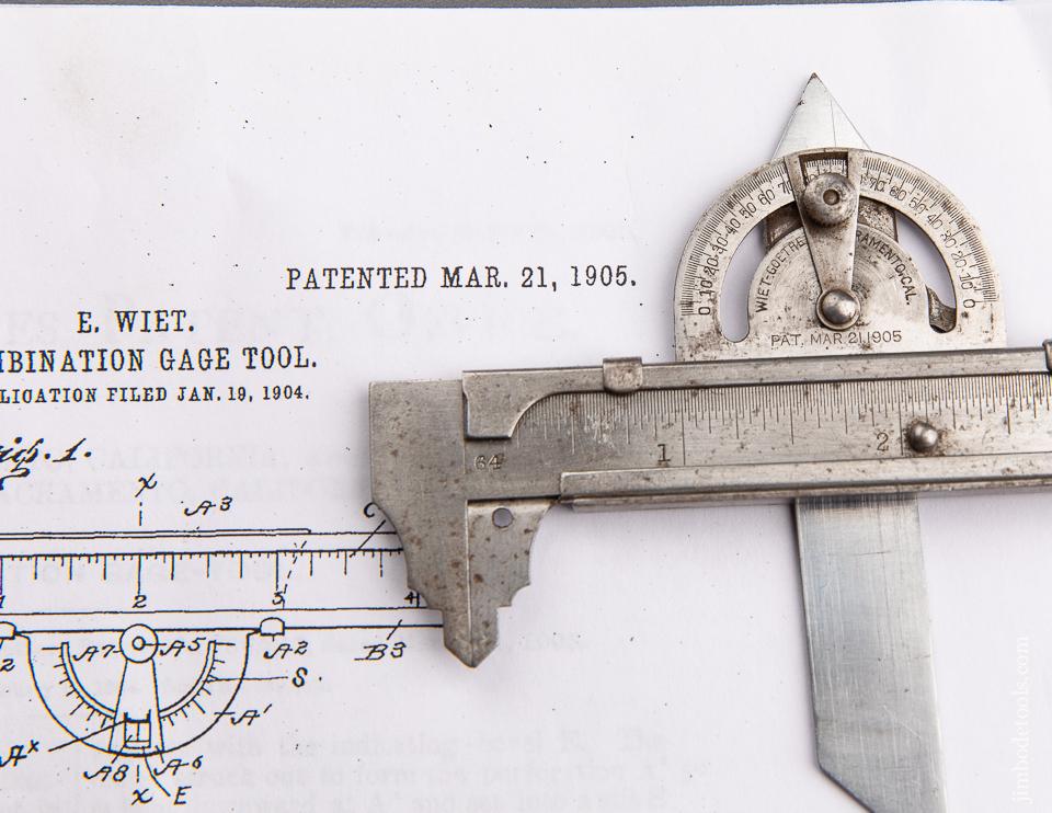 4 1/2 inch WIET Patent March 21, 1905 Combination Gauge by WIET-GOETHE CO, Sacramento, CA - 92437
