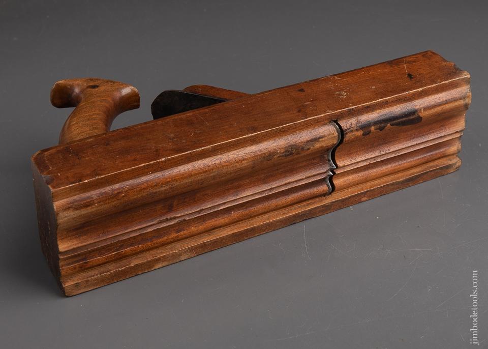 18th Century B. DEAN Yellow Birch Crown Molding Plane FINE Three Stars - 92481U