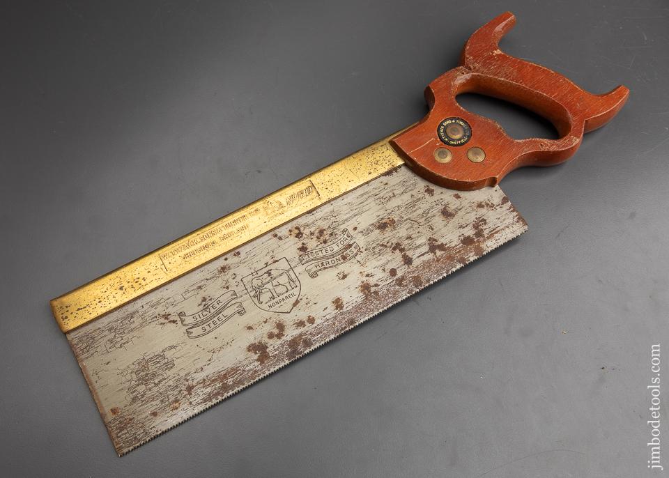 15 point 12 inch Rip W. TYZACK, SONS & TURNER No. 120 Brass Back Saw - 92495