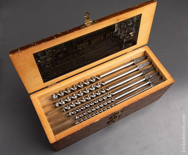 EXTRA FINE Complete Set of 13 RUSSELL JENNINGS Auger Bits in its Original Three Tiered Box -92503