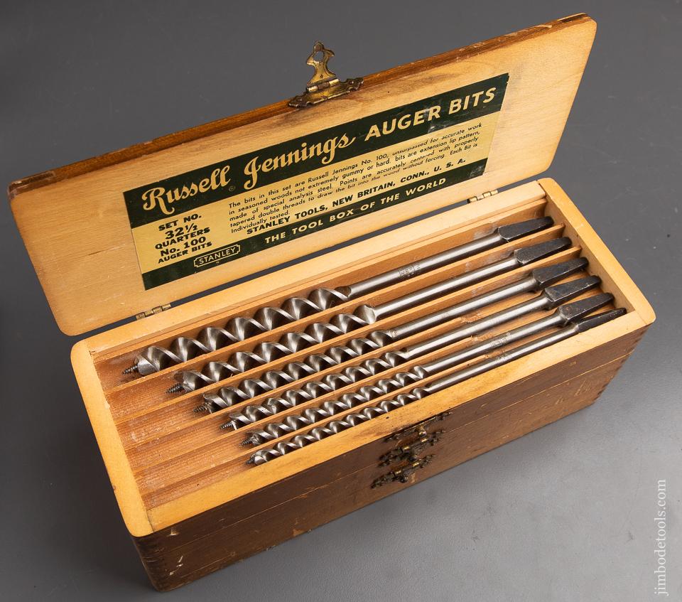 EXTRA FINE Complete Set of 13 RUSSELL JENNINGS Auger Bits in its Original Three Tiered Box - 92504