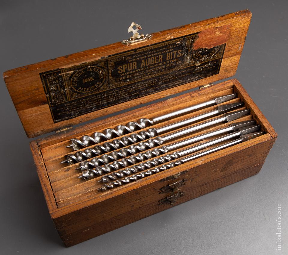 Complete Set of 13 RUSSELL JENNINGS Auger Bits in its Original Three Tiered Box - 92510