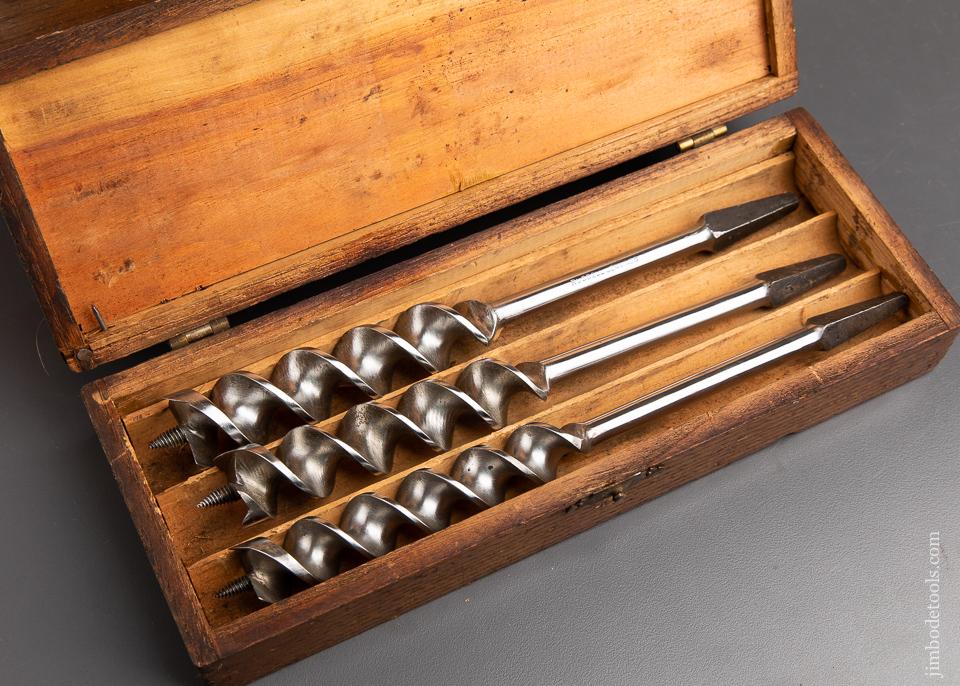 Complete Set of 13 RUSSELL JENNINGS Auger Bits in its Original Three Tiered Box - 92510