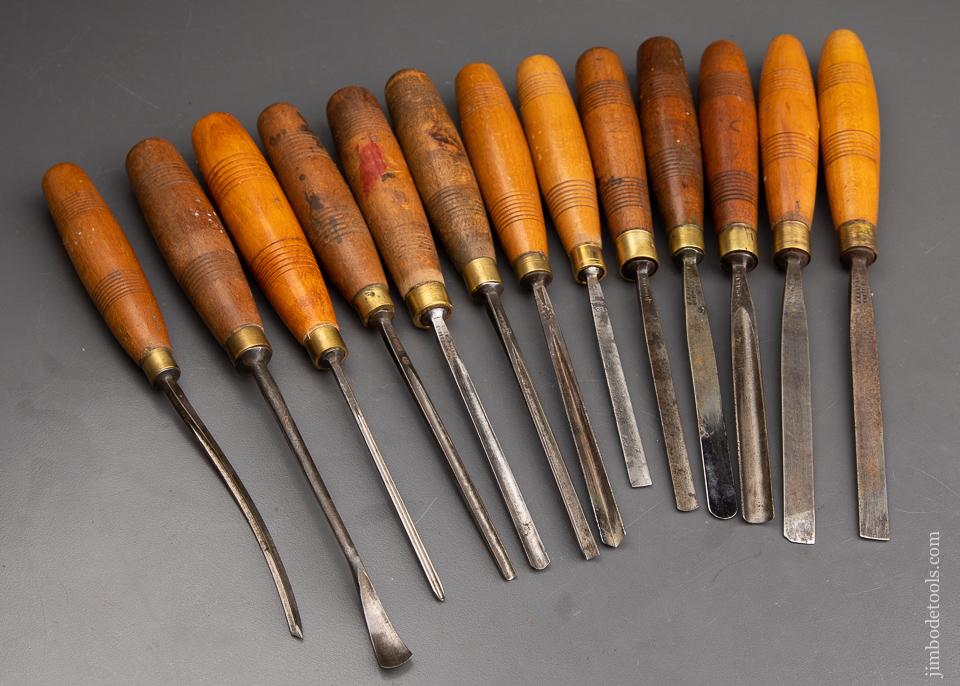 Thirteen ADDIS Carving Chisels - 92563