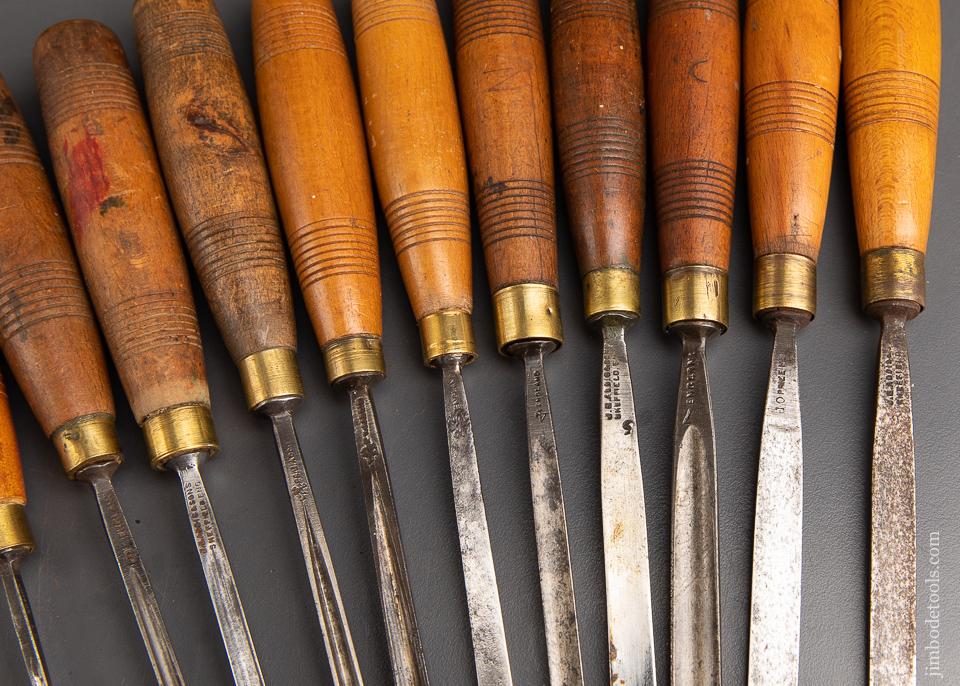 Thirteen ADDIS Carving Chisels - 92563