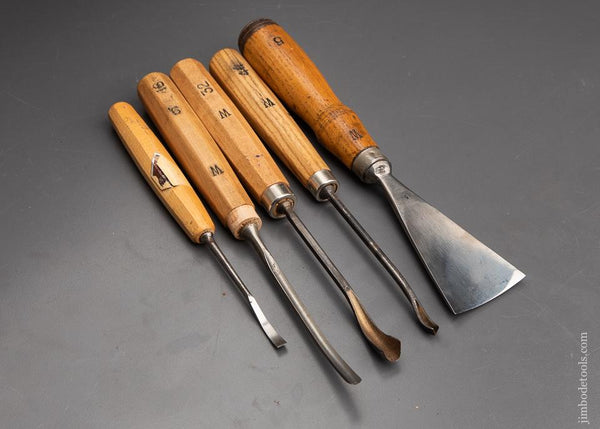 Five DASTRA Carving Gouges - 92604