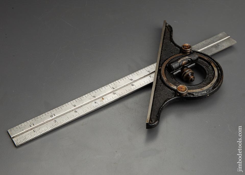 STARRETT Protractor Head on Twelve inch STARRETT No. 4RGRAD Scale - 92619
