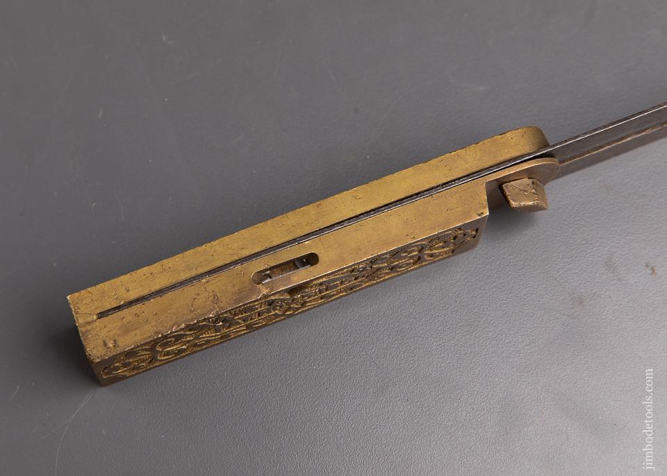 Fancy Brass 8 inch 1867 HOWARDS PATENT Bevel with Level - 92631