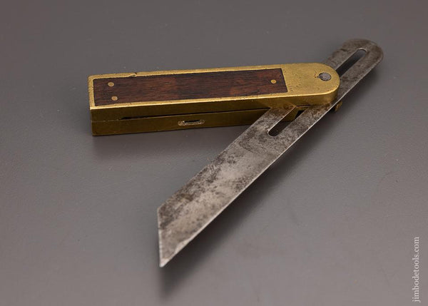 Rare HOWARD’S PATENT 1867 Rosewood Bevel Square with Level - 92632