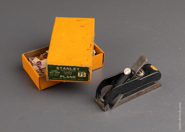STANLEY No. 75 Bull Nose Rabbet Plane NEAR MINT in Original Box - 92645