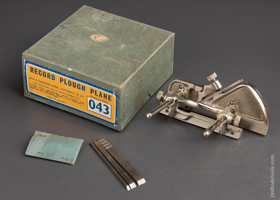 RECORD No. 043 Plough/Plow Plane MINT in Original Box  - 92667