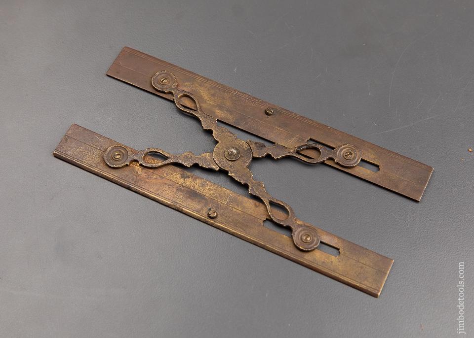 STUNNING! 18th Century Brass Parallel Rule - 92671U