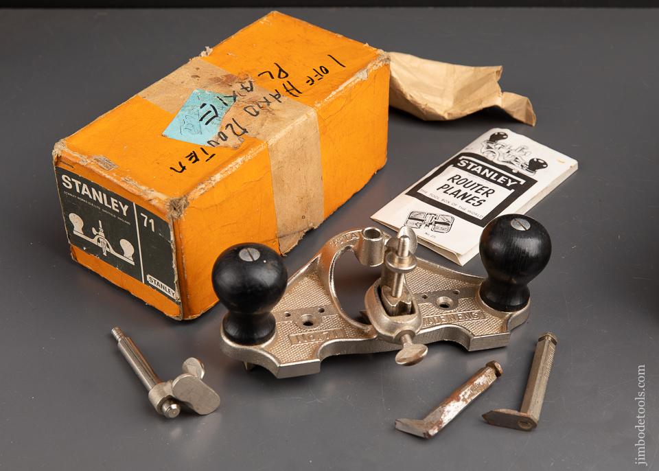 STANLEY No. 71 Router Plane MINT & COMPLETE in Original Box - 92676