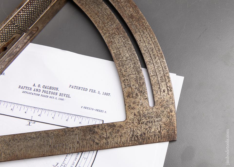A.O. CALHOUN PAT FEB. 5, 1907 Rafter & Polygon Bevel - 92679